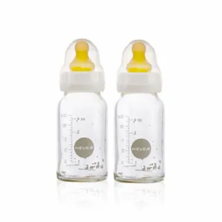 【丹麥Hevea】無毒硼矽玻璃奶瓶120ml（二入）(德國製原裝進口)