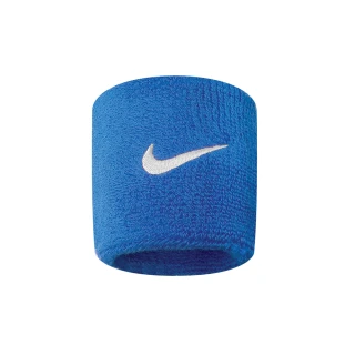 【NIKE 耐吉】Nike Swoohs 護腕 運動 打球 健身 單色 腕帶 吸濕 排汗 乾爽 彈性 2入 7x7cm 藍(NNN04402OS)