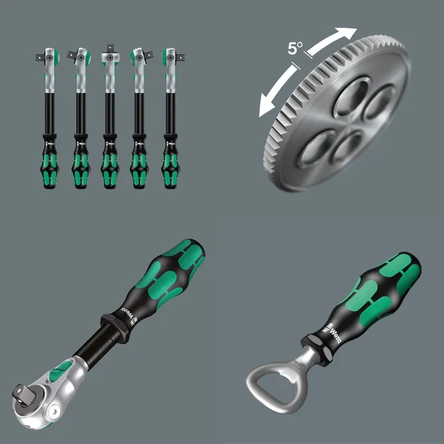 【Wera】頂級26件棘輪扳手組 工具袋式(KK-ZYKLOP-1/4)