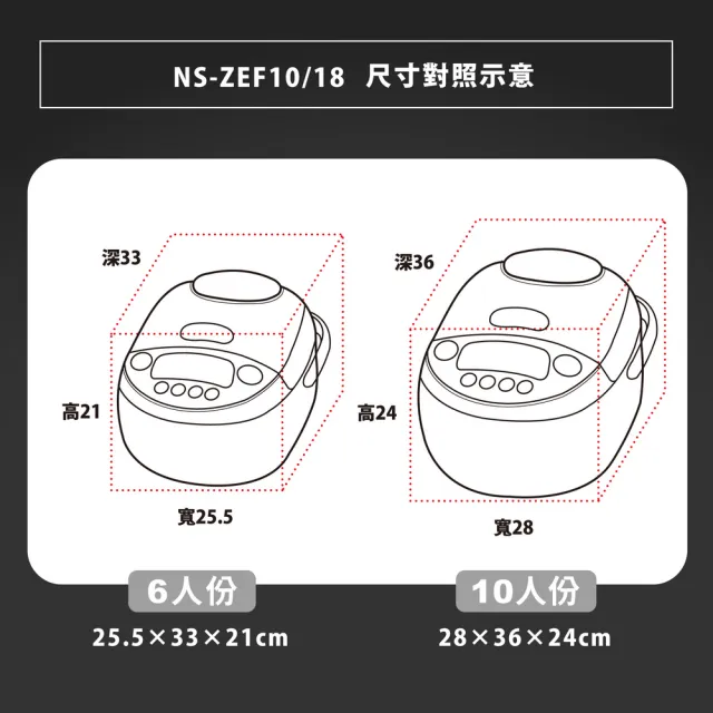 【ZOJIRUSHI 象印】象印 日本製 6人份*黑金剛微電腦電子鍋(NS-ZEF10)