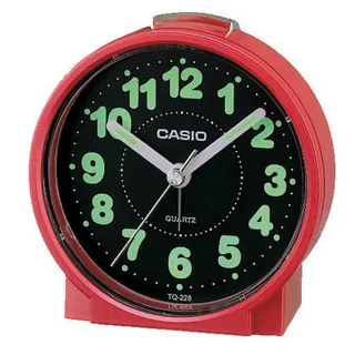 【CASIO 卡西歐】圓形桌上型鬧鐘(TQ-228-4)