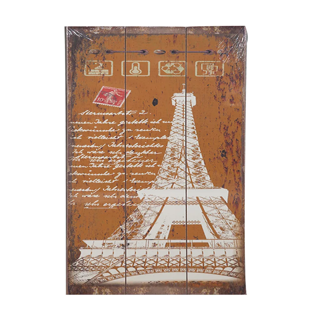 【OPUS LOFT 純真年代】40X60仿舊木板畫/無框畫/掛畫擺飾(A46001-3 法國巴黎鐵塔)