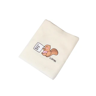 【WUZ 屋子】LOVEL  天然有機棉紗布毛巾(松鼠Mama)