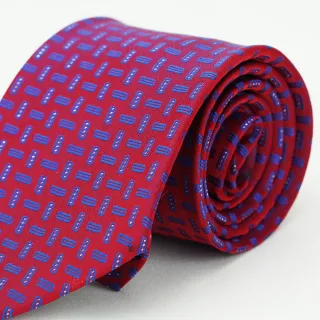 【雅派Alpaca】紅底藍花紋領帶