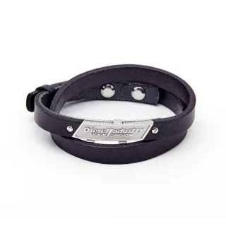 【DIESEL】重金屬設計感皮革手環DX1034040(DIESEL手環)