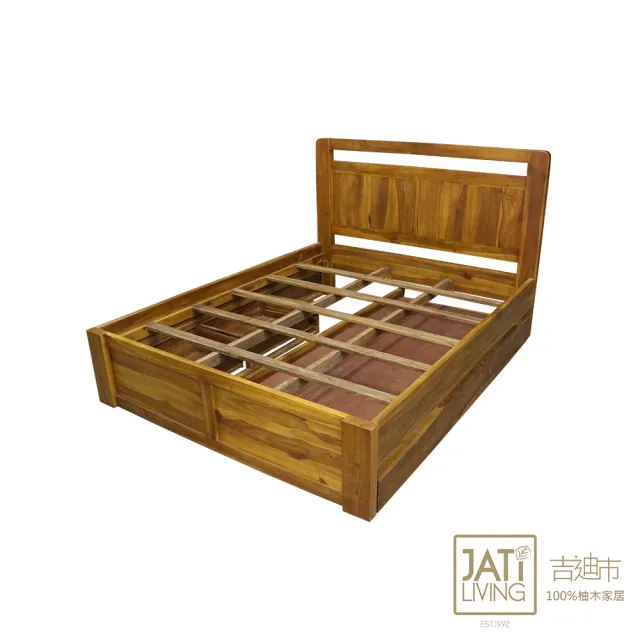 【吉迪市柚木家具】柚木雙層式親子床架組 RPBE017(簡約 多功能 用途 開放 中國風 仿古 低調)