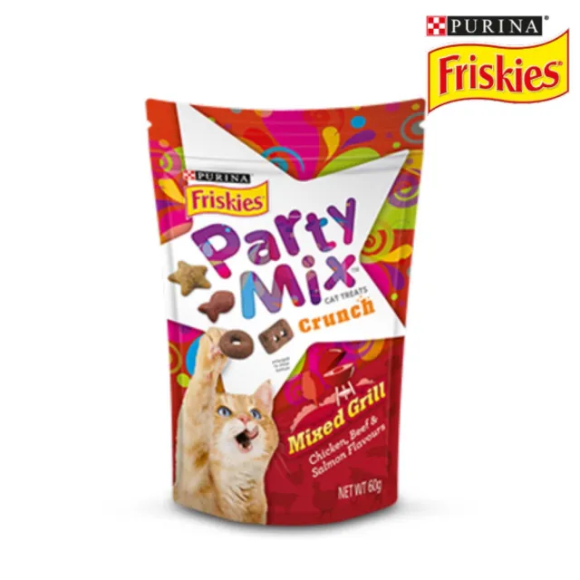 【Friskies 喜躍】Party Mix香酥餅 60g*32包組(貓零食)