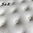【S&K】天絲棉針織布+乳膠  高蓬度蜂巢獨立筒床墊-雙人加大6尺