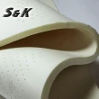 【S&K】天絲棉針織布+乳膠  高蓬度蜂巢獨立筒床墊-雙人加大6尺