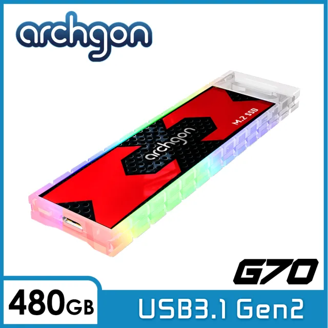 【archgon 亞齊慷】G702CW 480GB外接式固態硬碟 USB3.1 Gen2(G702CW 掠奪者)
