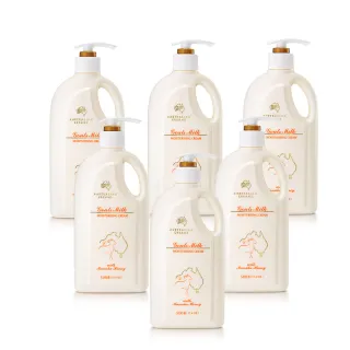 【澳洲G&M-即期品】山羊奶潤膚霜含曼努考蜂蜜-家庭號 -2024年1月到期(6入組  500g/瓶)