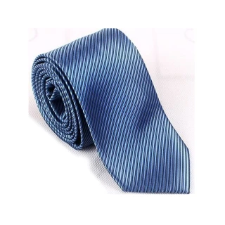 【拉福】防水領帶6cm中窄版領帶拉鍊領帶(兒童 中藍)