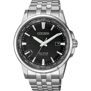 【CITIZEN 星辰】限量光動能萬年曆手錶-黑x銀/41mm 送行動電源(BX1001-89E)