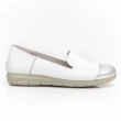 【G.Ms.】MIT系列-牛皮拼接樂福休閒鞋(白色)