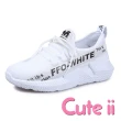 【Cute ii】潮流涼感個性網面時尚武士鞋 運動鞋(白)