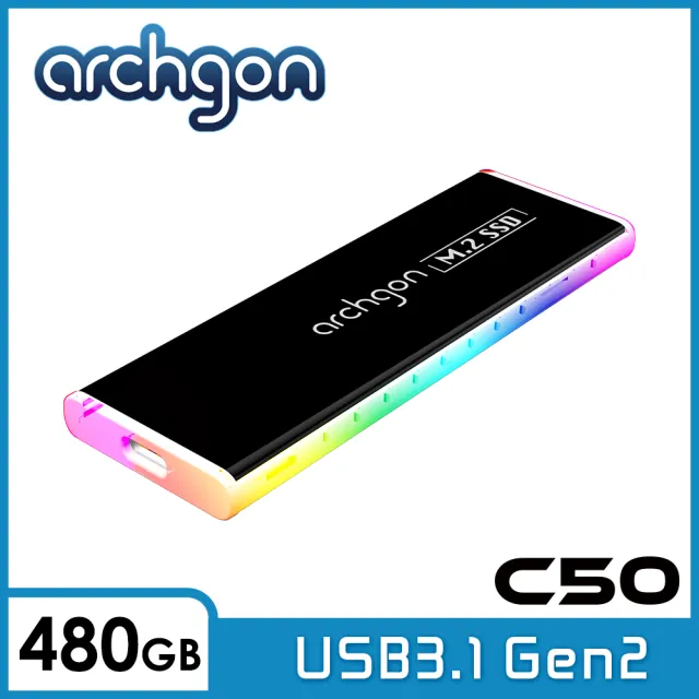 【archgon 亞齊慷】C503CW 480GB外接式固態硬碟 USB3.1 Gen2(C503CW 極簡風)