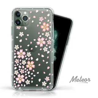 【Meteor】iPhone 11 Pro Max 奧地利彩鑽空壓防摔手機殼(櫻花)