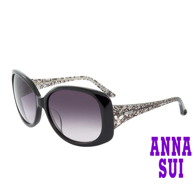 ANNA SUI 安娜蘇 安娜寬版花鑽系列太陽眼鏡(AS886-002-蛇紋)