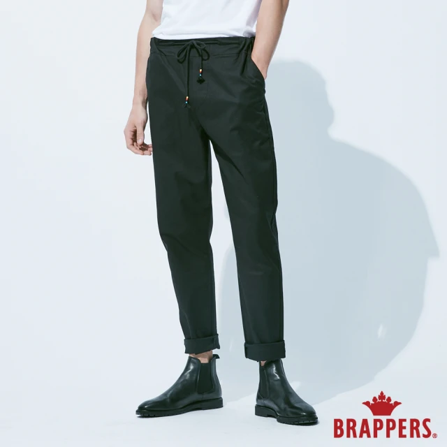 【BRAPPERS】男款 鬆緊帶運動八分褲(黑)