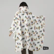 【日本KIU】空氣感雨衣 男女適用 親子防水斗篷(64157 南國花鳥)