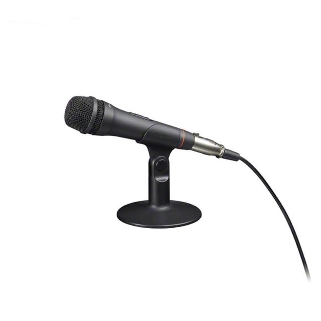 【SONY索尼】手持式+底座式兩用電容式麥克風ECM-PCV80U(附支架 UAB-80音效卡盒)