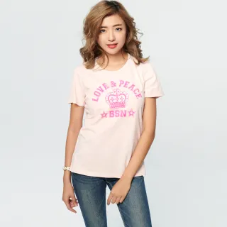 【BOBSON】女款印圖T恤(27111-10)