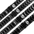 【Watchband】18.20.22.24 mm / 各品牌通用 亮面霧面 蝴蝶雙壓扣 不鏽鋼錶帶(黑色)