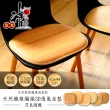 【神田職人】3D特厚 棉麻 紙纖 透氣涼坐墊 40x45cm 餐椅座墊 涼蓆透氣墊(花色隨機)