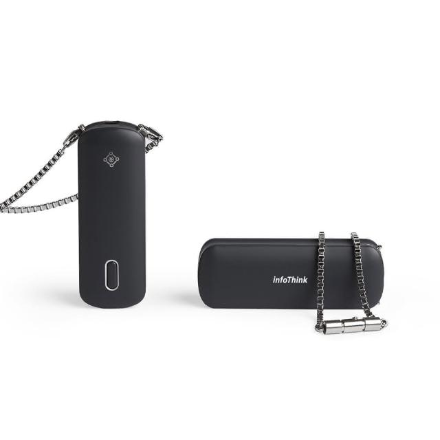 infoThink訊想 隨身項鍊負離子空氣清淨機 infoThink訊想 隨身項鍊負離子空氣清淨機,臺灣原廠製造,輕巧僅23g,尺寸69x25x18mm,內建鋰電池充飽電可連續使用30小時。無需濾網無耗材,適用配戴口鼻間及5坪以下空間,有效釋放負離子淨化空氣。顏色選擇:白色系、灰色系、藍色系、粉色系、史迪奇。保固1年,BSMI許可R33D28,隨身攜帶的空氣清淨好夥伴,適合日常通勤、戶外活動使用,提升空氣品質,保護健康呼吸。