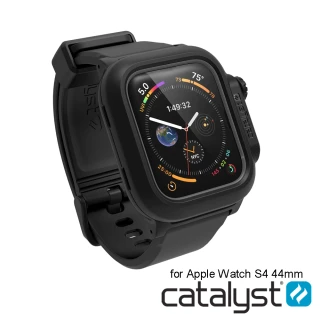 【Catalyst】Apple Watch SE/S6/S5/S4 44mm 專用 IP68防水軍規防震超輕量保護殼(黑色)