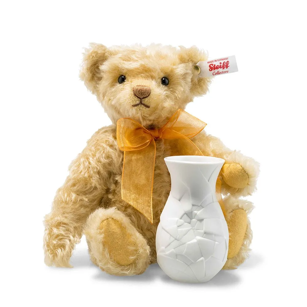 【STEIFF】向日葵泰迪熊與花瓶 Sunflower Teddy Bear(限量版)