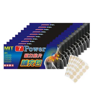 【7Power】MIT舒緩磁力貼替換貼布 X 10包超值組(30枚/包  不含磁石 /貼片補充包)