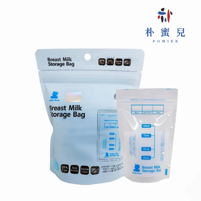 【韓國 Snowbear】雪花熊母乳冷凍袋100ML 30枚(初乳適用 母乳儲存袋 母乳冷凍袋 母乳保存)