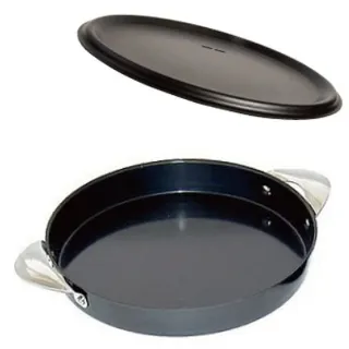 【AnnZen】《日本製 杉山金屬》燉烤盤- 附鍋蓋(烤箱用 燉烤盤 附鍋蓋)