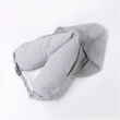 【PUSH!】旅遊用品飛機帶帽旅行枕U型枕頭旅遊睡枕午休飛機連帽旅行枕頭(S66)