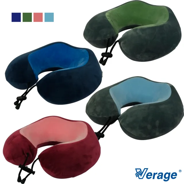 【Verage 維麗杰】雙色質感記憶按摩頸枕(4色可選)