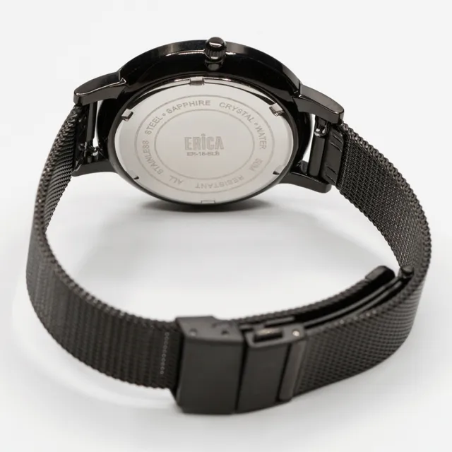 【ERICA】米蘭不鏽鋼腕錶-黑(ER-18-BLB)