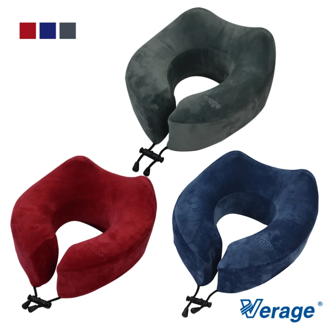 【Verage 維麗杰】質感素面記憶按摩頸枕(3色可選)