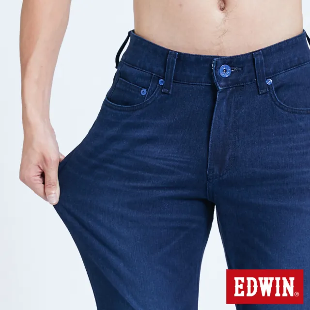 【EDWIN】男裝 JERSEYS EJ2棉感小直筒迦績褲(酵洗藍)
