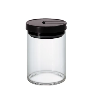 【HARIO】耐熱玻璃密封罐-800ml(黑色)