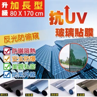 【fioJa 費歐家】80X170CM 抗UV隔熱防曬防窺玻璃貼膜 1入(玻璃貼膜 窗貼 隔熱膜 防窺)
