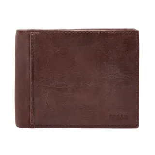【FOSSIL 官方旗艦館】Ingram 真皮RFID短夾 男 短夾-咖啡色ML3781200 雙12限定