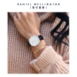 【Daniel Wellington】DW 錶帶 Classic Reading 爵士黑壓紋真皮錶帶-銀(DW00200028)