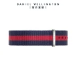 【Daniel Wellington】DW 錶帶 Classic Oxford 藍紅織紋錶帶(DW00200001)