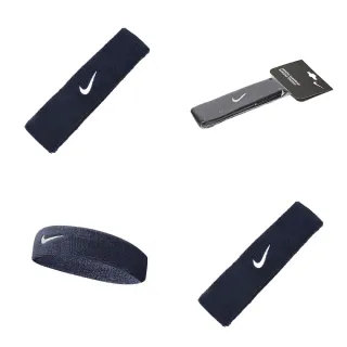 【NIKE 耐吉】頭帶 Swoosh HeadBand 男女款 髮帶 運動 吸汗 毛巾布 百搭 藍 白(NNN0741-6OS)