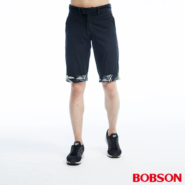 【BOBSON】男款雙面穿短褲(黑233-87)