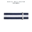 【Daniel Wellington】DW 錶帶 Classic Glasgow 藍白織紋錶帶(兩色 DW00200004)