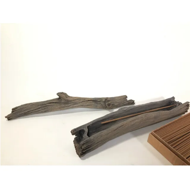 【創藝工坊】全手工樹段 臥香座 贈香插(創藝工坊 手工陶藝 臥香座 薰香藝術 立體雕塑 可客製化 贈香插)