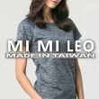 【MI MI LEO】台灣製女多功能除臭機能服-極瘦版髮絲紋-淺粉藍(專區)