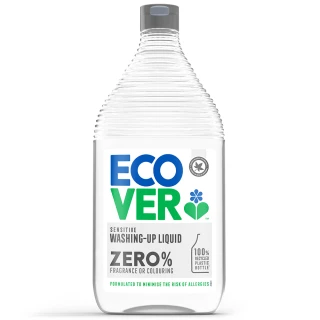 【ECOVER 宜珂】無添加ZERO低敏洗碗精450ml(嬰幼兒奶瓶 碗盤餐具洗潔精)